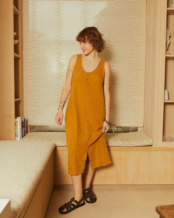 lf markey basic linen shift dress Basic Linen Shift Dress Hunter Green  LF MARKEY
