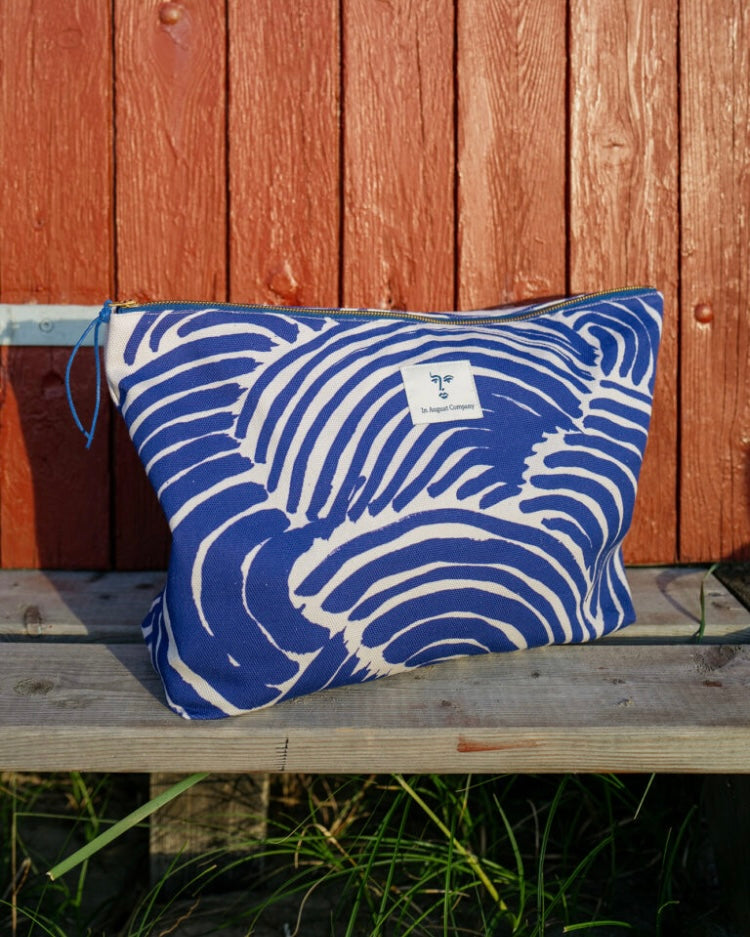 In August | Strokes Canvas Pouch | Large