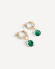 Sheena Marshall | Sage Vintage glass hoop Earring | Gold Fill