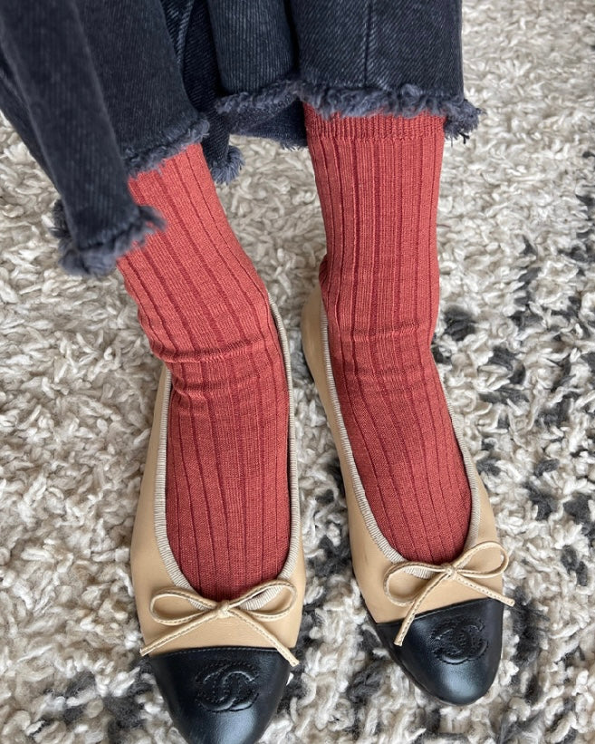 Le Bon Shoppe | Her Socks | Terracotta