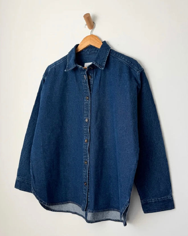 Le Bon Shoppe | Owen Heavy denim shirt | Dark denim