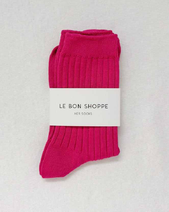 Le Bon Shoppe | Her Socks | Fuchsia