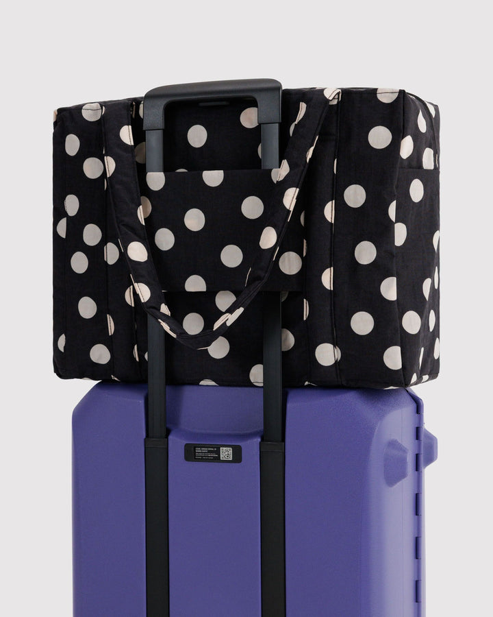 Baggu | Cloud Carry On | Black and Cream Polka Dot