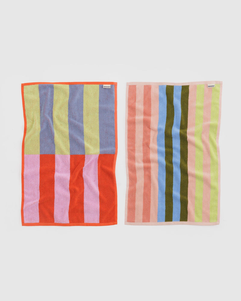 Baggu | Hand Towel Set of Two | Pool Stripe