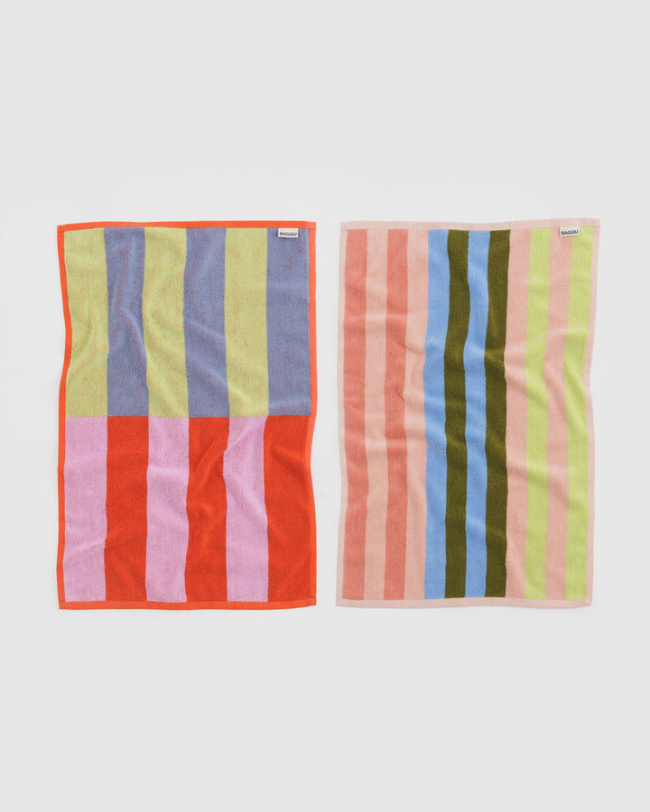 Baggu | Hand Towel Set of Two | Pool Stripe