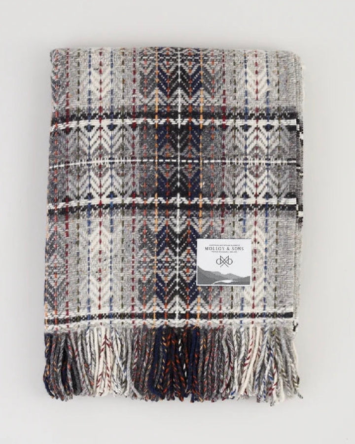 Molloy & Sons | Diamond Weave Blanket | Grey