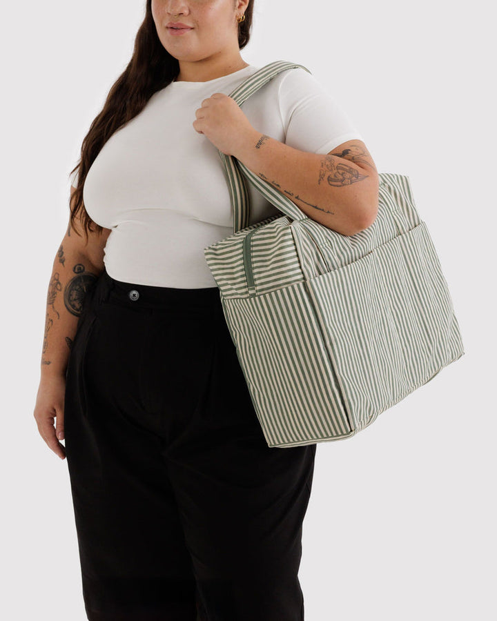 Baggu | Cloud Carry On | Sage Stripe