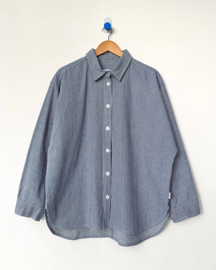 Le Bon Shoppe | Owen Heavy denim shirt | Blue Stripe