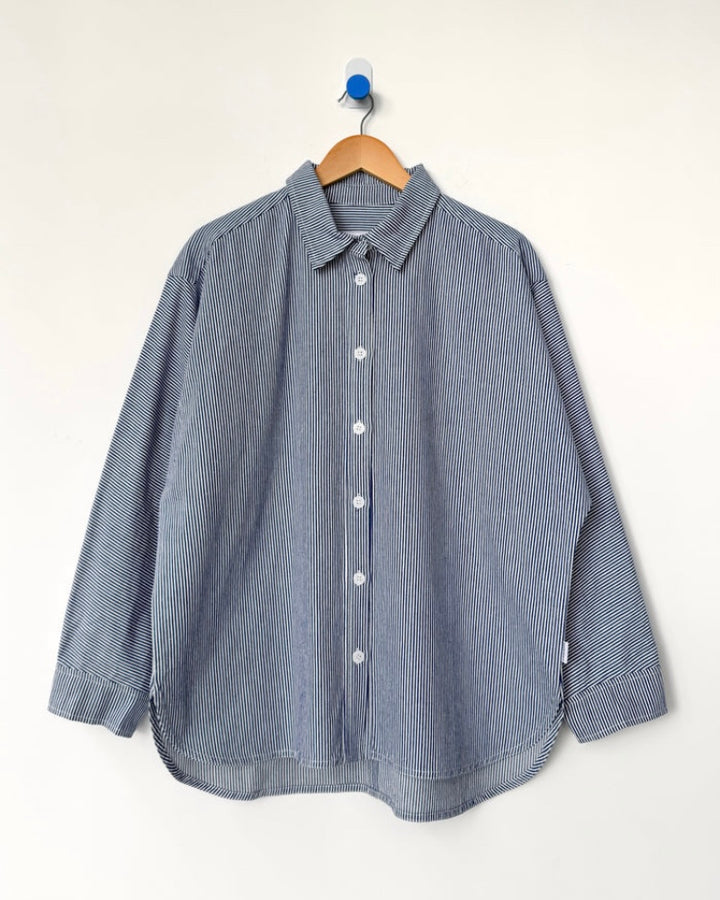 Le Bon Shoppe | Owen Heavy denim shirt | Blue Stripe
