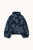 Tiny Big Sister | Roses Sherpa fleece jacket | Blue/Navy