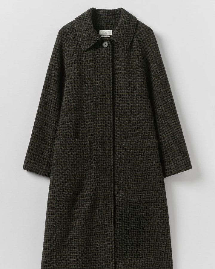 TOAST | Frankie Check Raglan Coat | Olive/Black