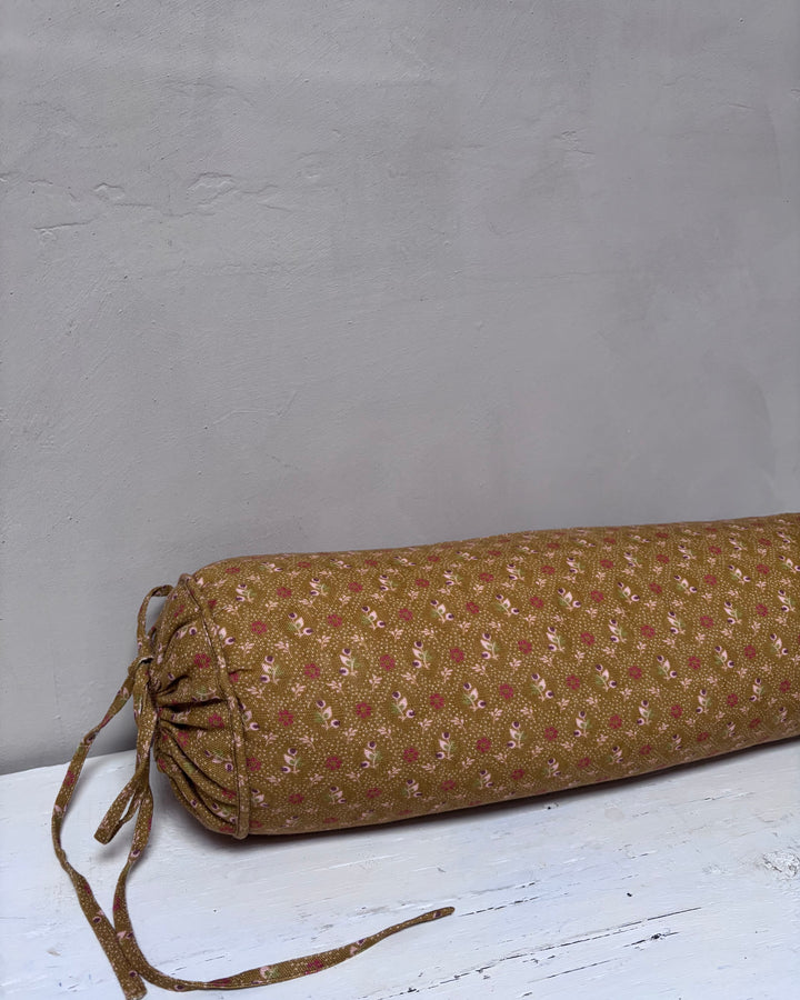 Linen Bolster Cushion | Tahiti Turmeric