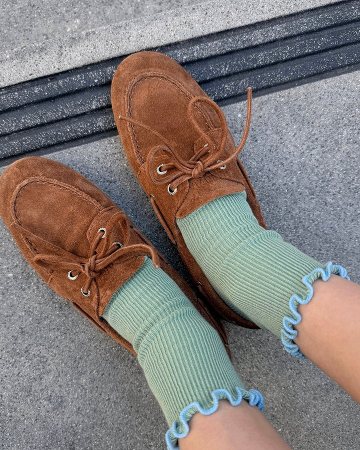 Le Bon Shoppe x Noble | Petite Ruffle Sock | Sea Glass Powder Blue