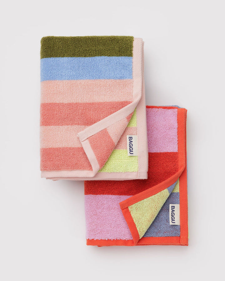 Baggu | Hand Towel Set of Two | Pool Stripe