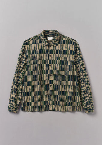 Toast | Block print Irregular Check Shirt | Golden Sand