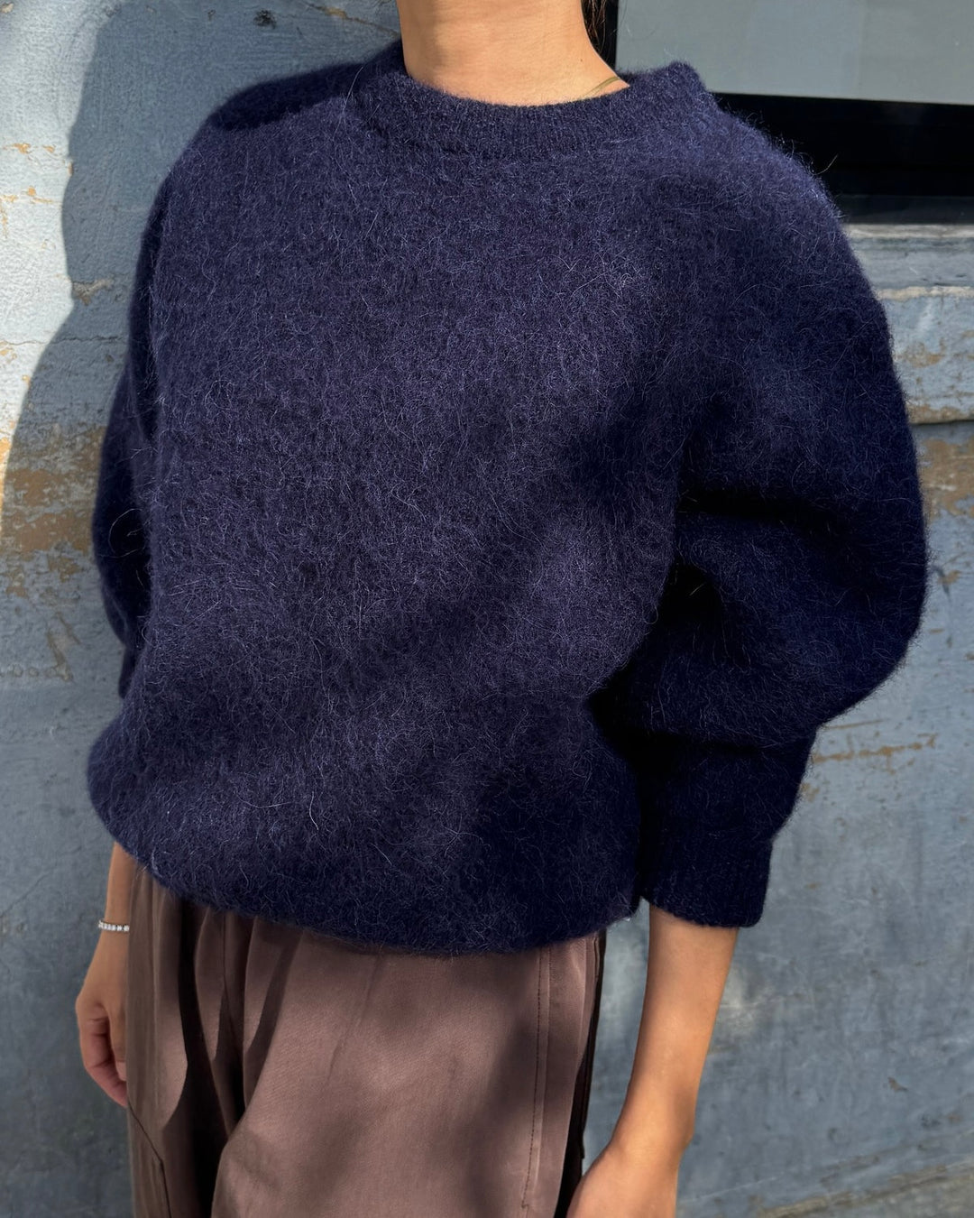 Le Bon Shoppe | Elio Crewneck Alpaca Sweater | Navy