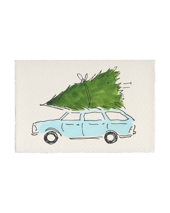 Scribble & Daub | Hand painted Christmas Card | Christmas Car
