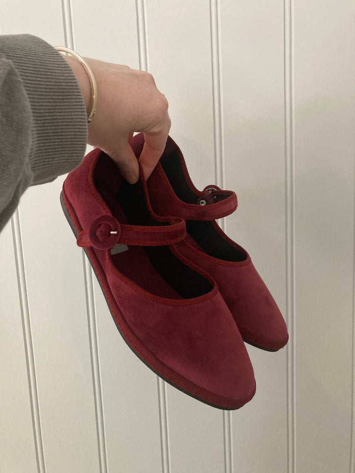 Yori Jomo | Mary Jane Flats | Burgundy