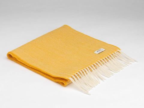 McNutt | Unisex Lambswool Scarf | Sunflower Herringbone