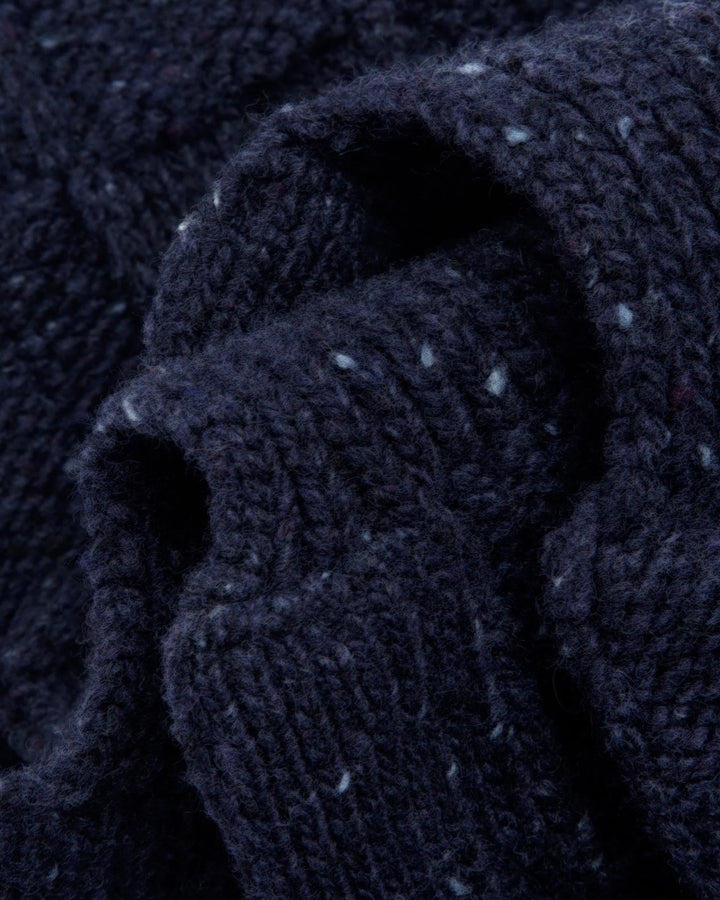YMC | Donegal Waffle Slot Scarf | Grey or Navy