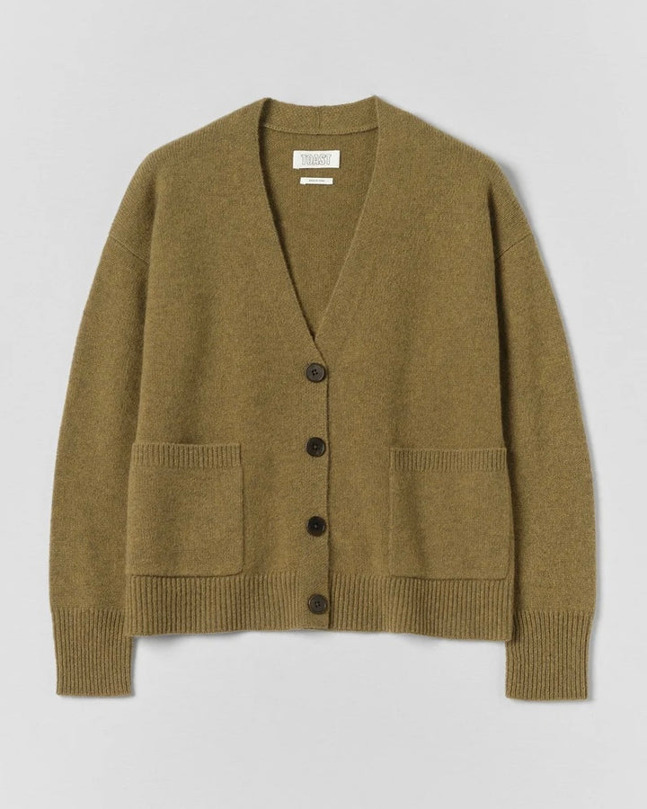 TOAST | Ffion Wool Cashmere Boxy Cardigan | Golden Pear