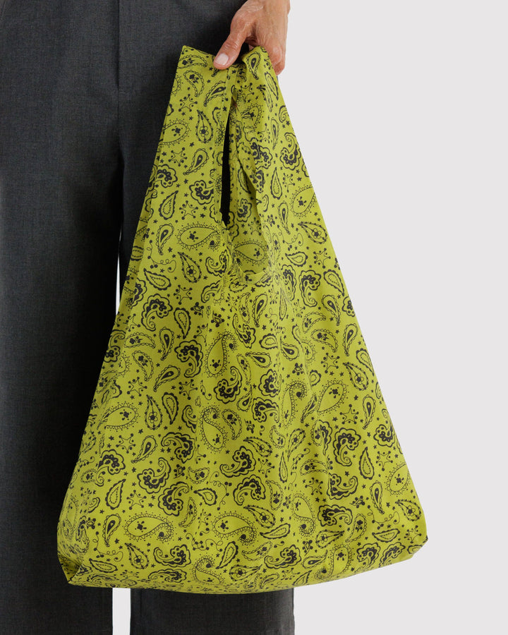 Baggu | Reusable Bag | Chartreuse Paisley