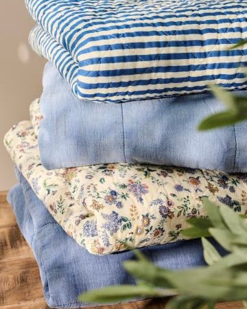 Ib Laursen | Quilt | Blue & White stripes