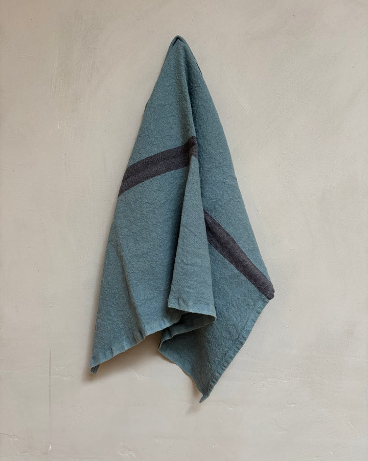 Charvet Editions | French Linen tea towel | Green Grey