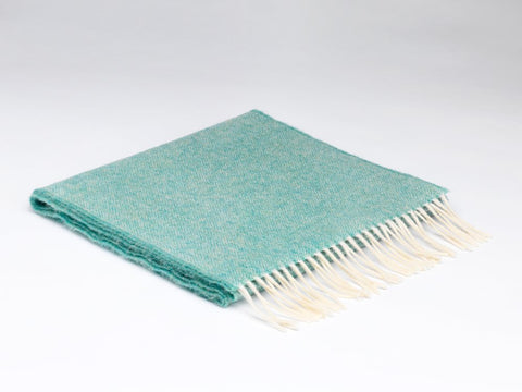 McNutt | Unisex Lambswool Scarf | Spearmint Herringbone
