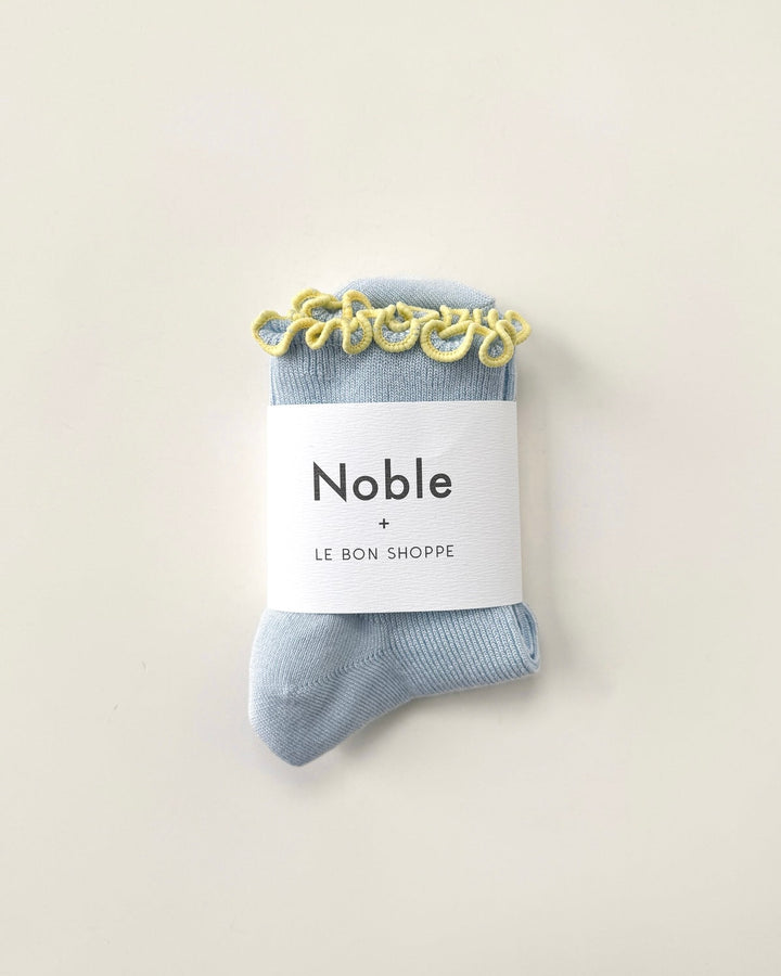 Le Bon Shoppe x Noble | Petite Ruffle Sock | Baby Blue Butter