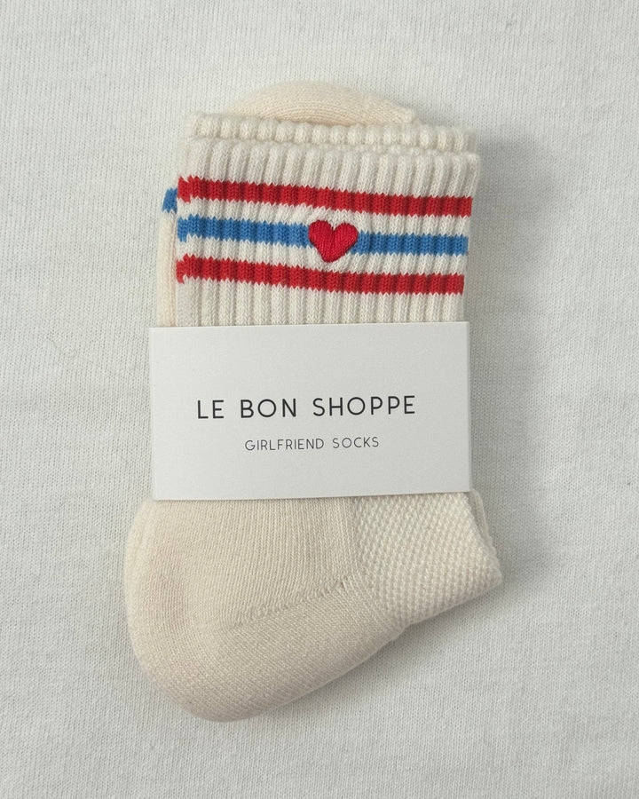 Le Bon Shoppe | Embroidered Girlfriend Socks | Leche & heart