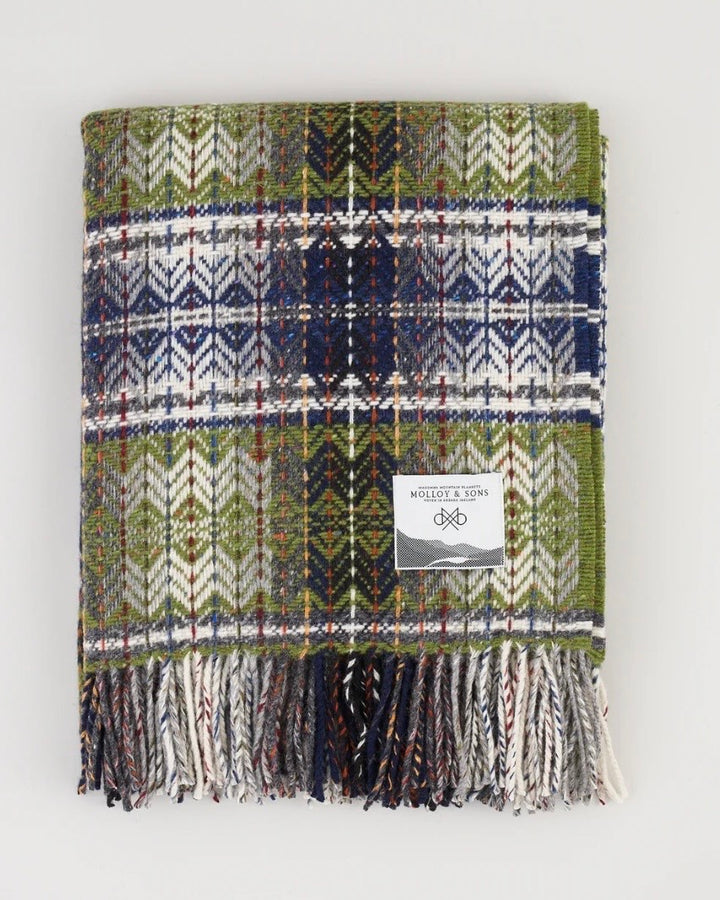 Molloy & Sons | Diamond Weave Blanket | Green