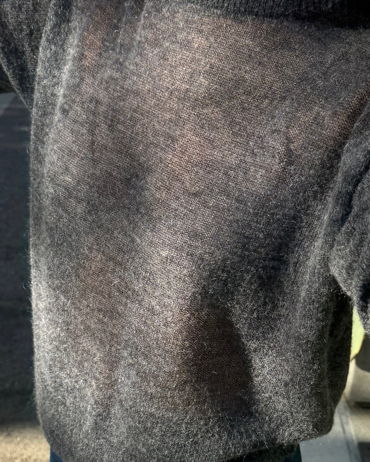 Le Bon Shoppe | Cecile Crewneck Mohair Sweater | Charcoal