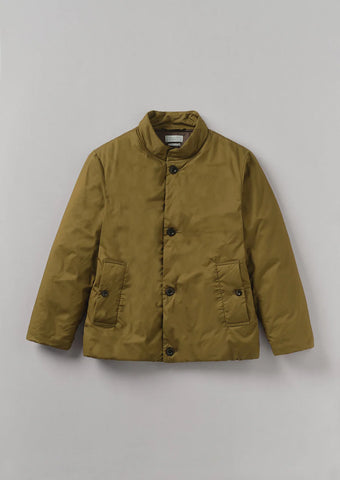 Toast | Padded Stand Collar Coat | Woodland Green