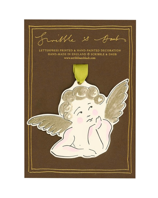 Scribble & Daub | Cherub Christmas decoration