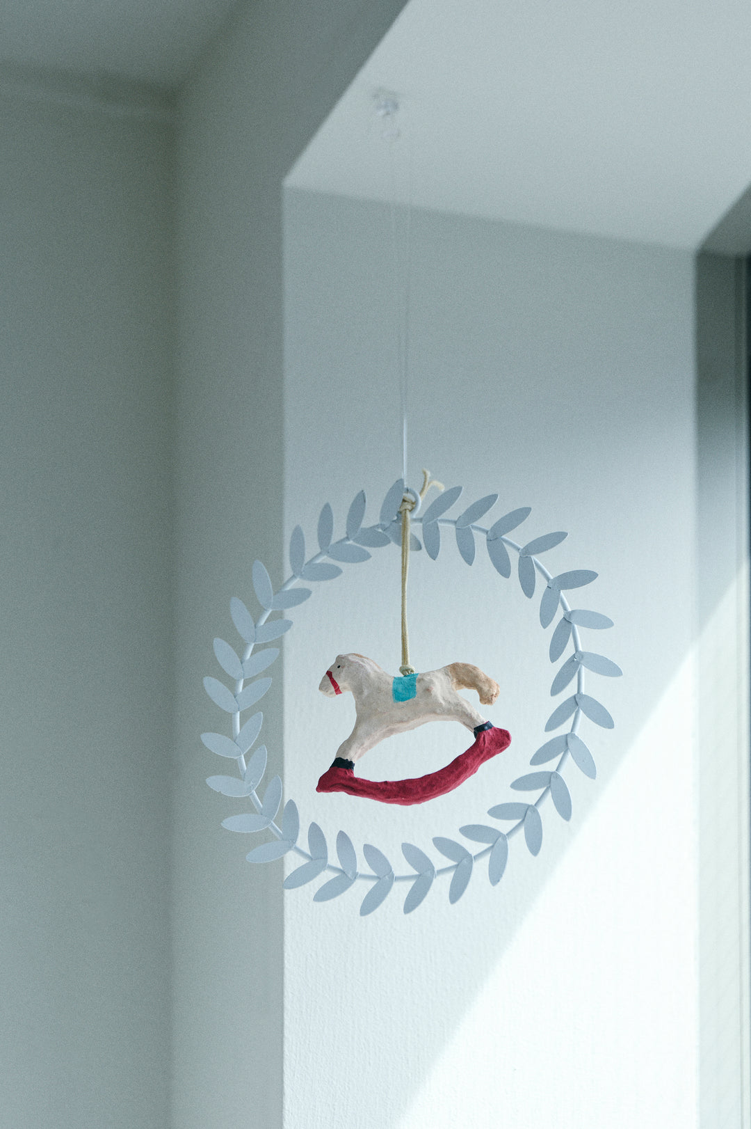 Fog Linen | Wreath Olive large | White