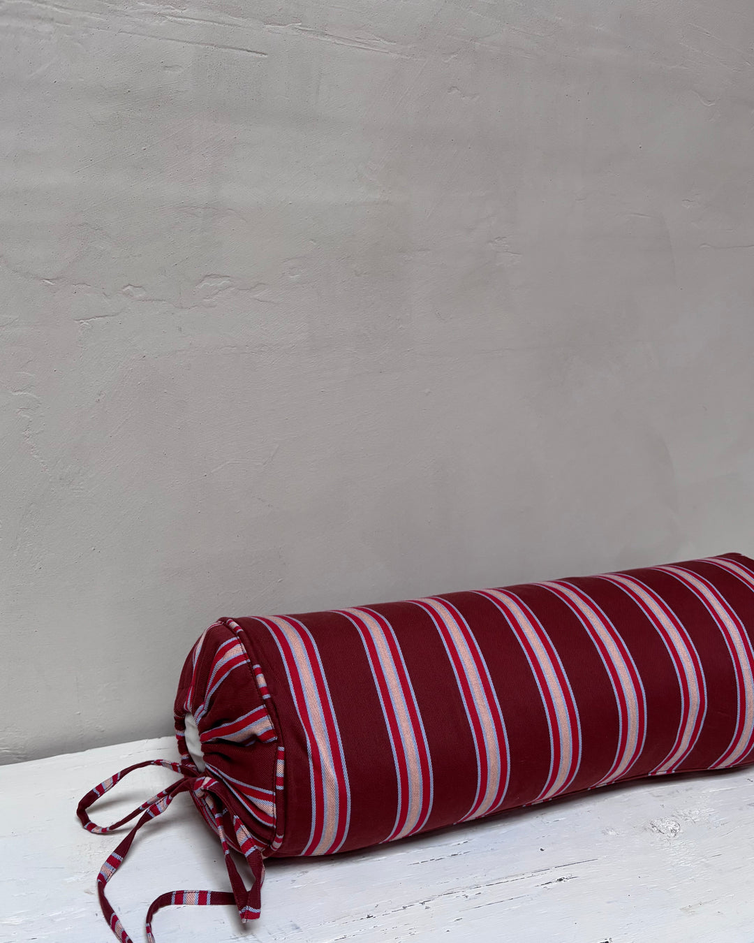 Cotton Bolster Cushion | Cacao Stripe