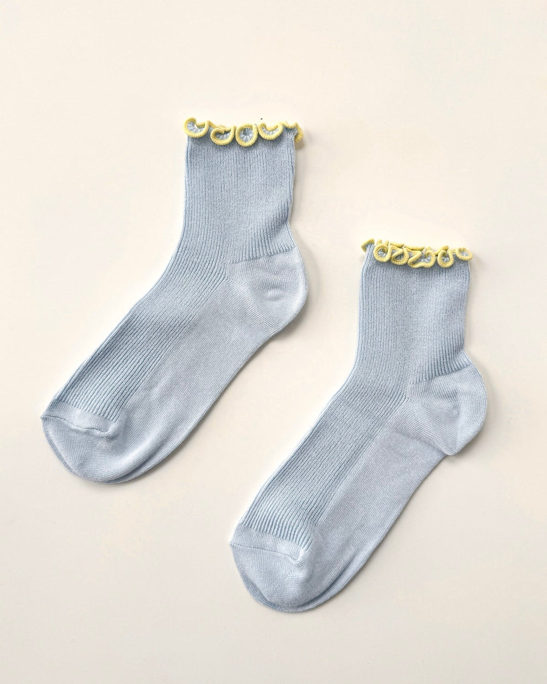 Le Bon Shoppe x Noble | Petite Ruffle Sock | Baby Blue Butter