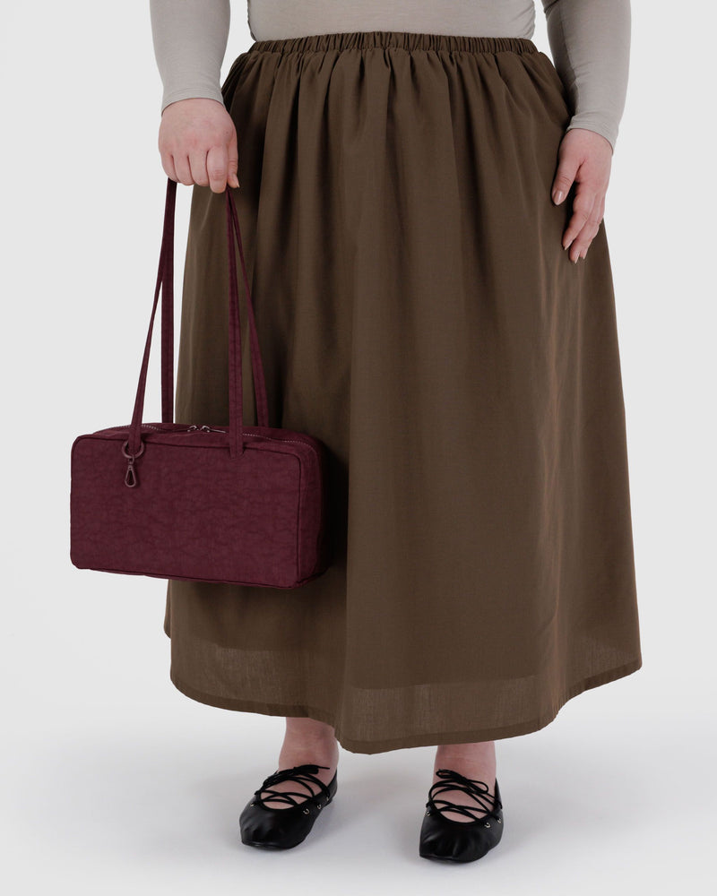 Baggu | Nylon Bowler Bag | Mahogany