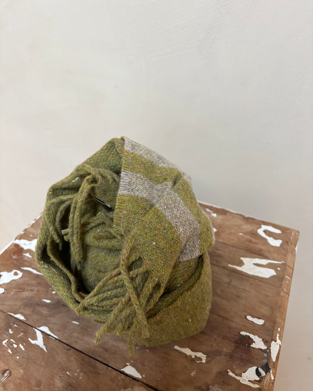 McNutt | Unisex Forever Lambswool Scarf | Olive Stripe