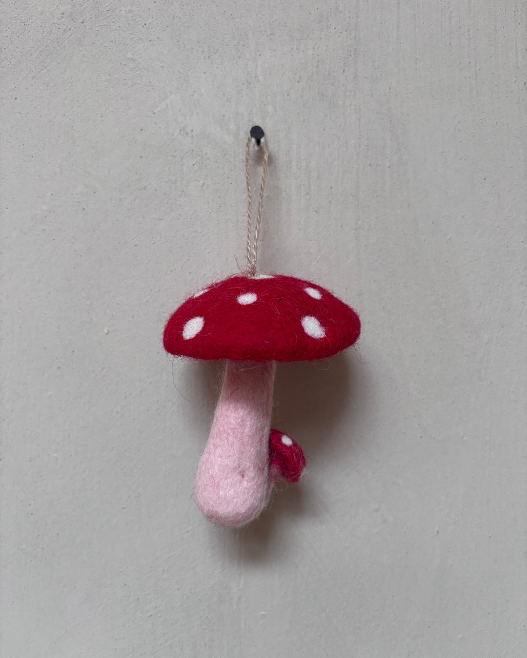 Felted Mushroom Christmas Decoration