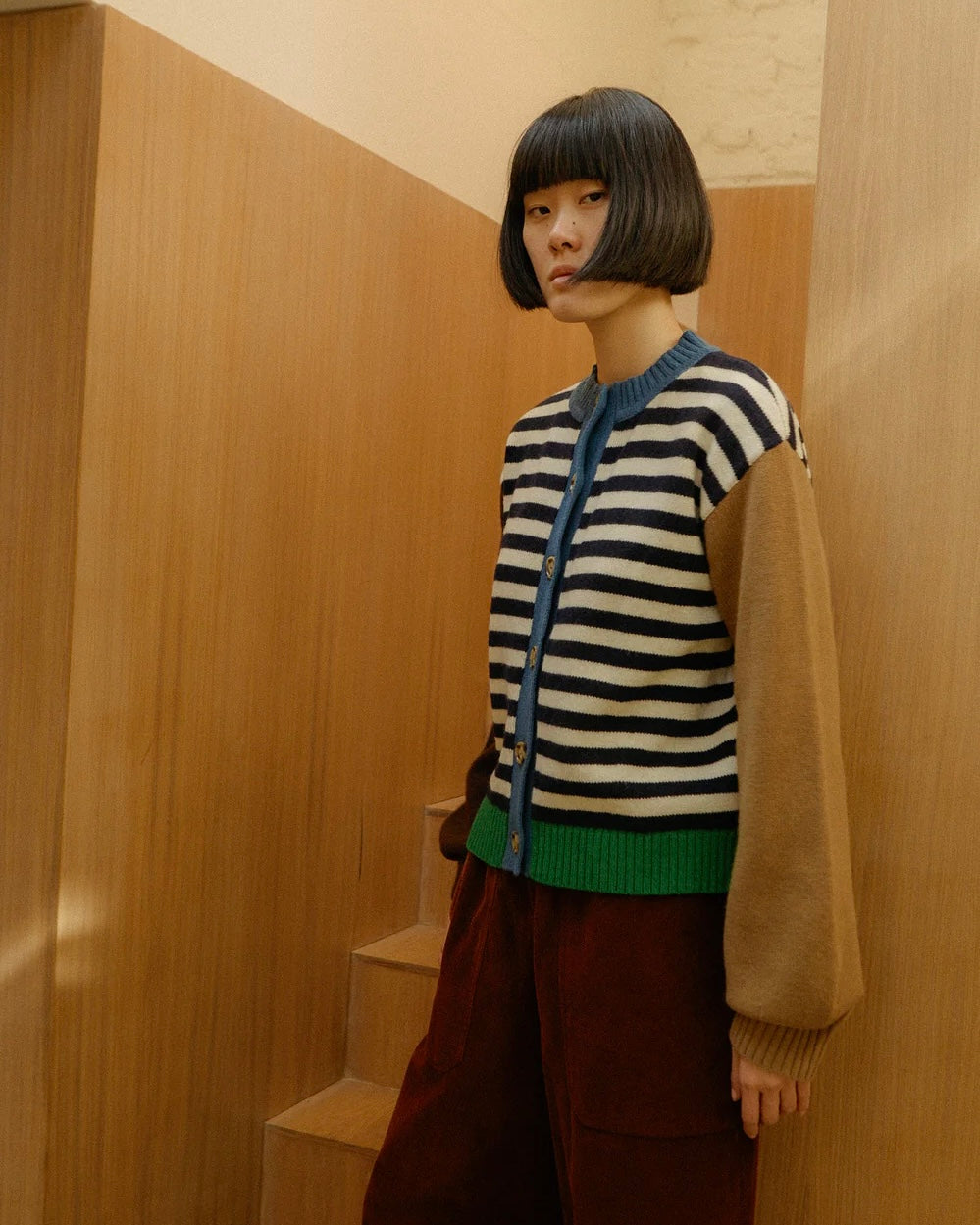 LF Markey | Eval Cardigan | Cornwall stripe