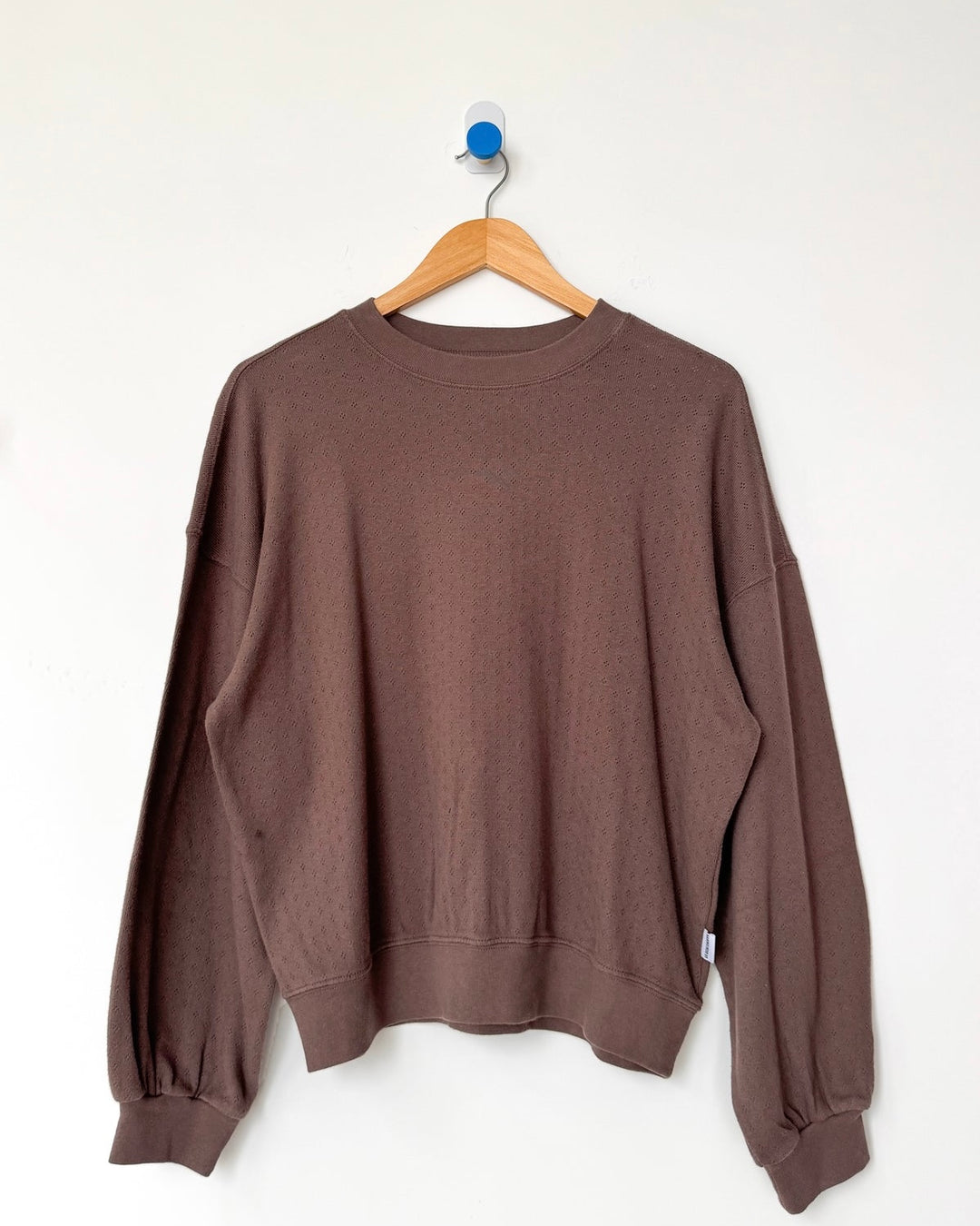 Le Bon Shoppe | Pointelle Core Sweatshirt | Chocolate