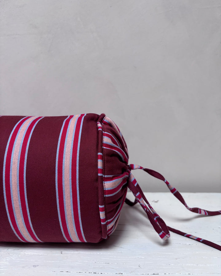 Cotton Bolster Cushion | Cacao Stripe