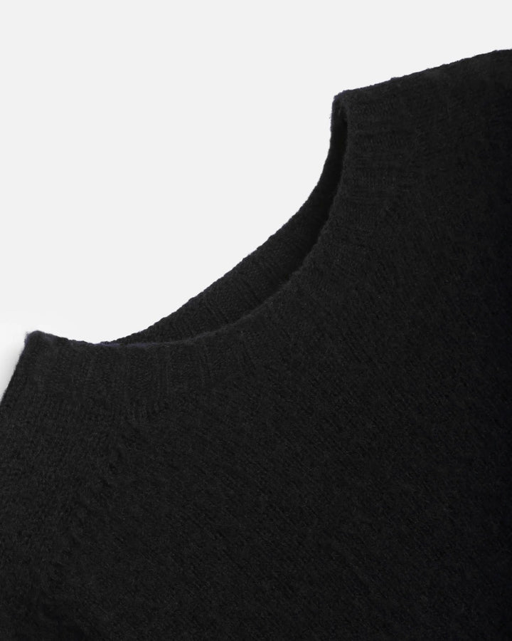 YMC | Suedehead Crew knit sweater | Black