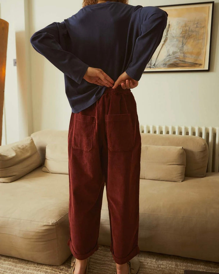 LF Markey | Beckett Crop Trousers | Oxblood