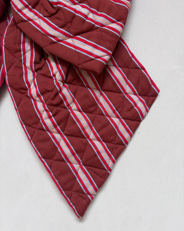 Cotton Twill Bow | Cacao Stripe Pop