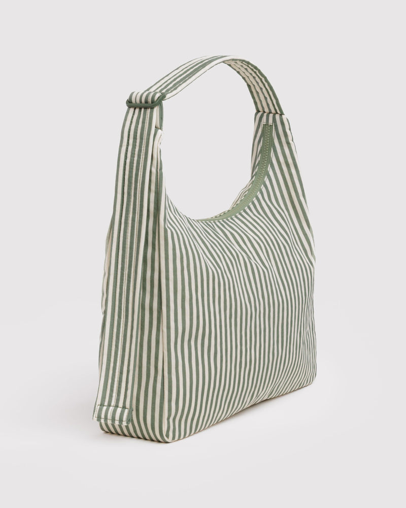 Baggu | Nylon Shoulder Bag | Sage Stripe