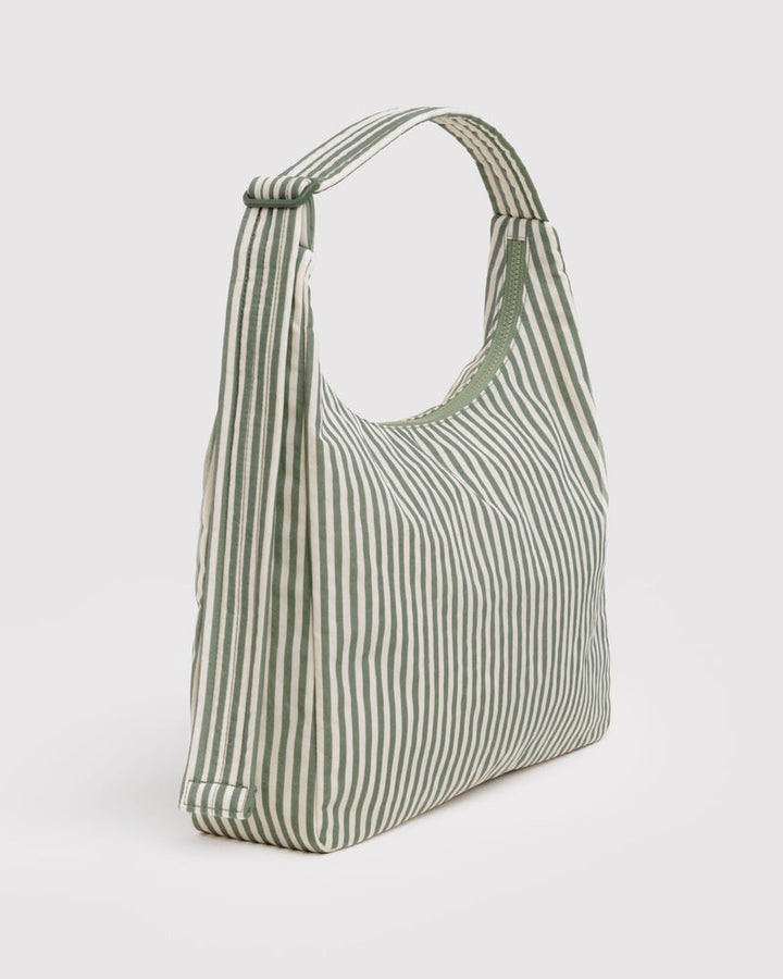 Baggu | Nylon Shoulder Bag | Sage Stripe