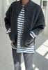 Le Bon Shoppe | Alpaca Zip Front Jacket | Charcoal
